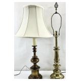 2 Vintage Brass Table Lamps, Including Stiffel