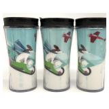 3pc Starbucks 2011 Dog Sledding Travel Tumblers