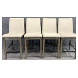 4 Modern Grey Barstools