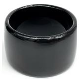 Wide Black Bangle Bracelet