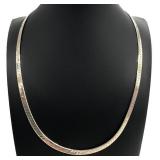 Sterling Silver Herringbone Necklace