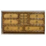 Drexel Faux Bamboo Triple Dresser