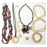 Carved Beaded Necklaces & More