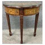 Paint Decorated Demilune Table