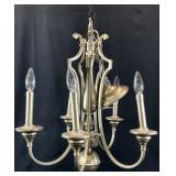 Brushed Metal 5-Arm Chandelier