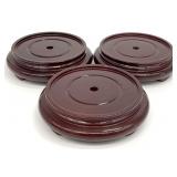 3 Chinese 4 ' Wood Stands