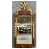 Georgian Parcel Gilt Mahog Phoenix Pediment Mirror