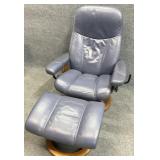Ekornes Stressless Leather Chair & Ottoman