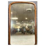 Beveled Oak Frame Mirror