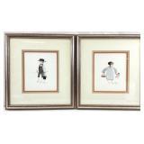 2 Signed P. Buckley Moss Litho Art Prints