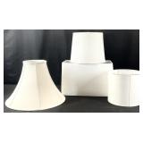 4 Asst. White Lampshades