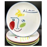 4 Pablo Picasso Living Masterpiece Editions Plates