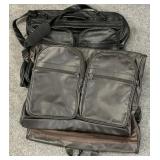 2 Leather Luggage Travel Bags