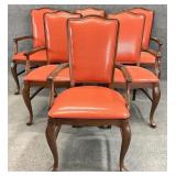6 Mahogany Frame Arm Chairs