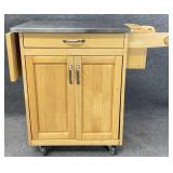 Metal Top Rolling Kitchen Cart