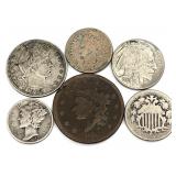 6pc Group Incl Silver Barber Quarter & More