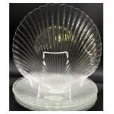 8 Arcoroc Coquillage Shell Dinner Plates