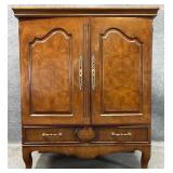 Burled Blind Door Cabinet