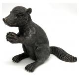 Bronze / Brass Squirrel Holding a Nut Sculpture