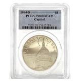 1994-S PCGS PR-69DCAM Capitol Silver Dollar