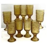 9 Brockway American Concord Amber Glasses