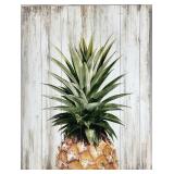 Large Pineapple on Wood Wall Art