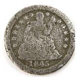 1845-O Seated Liberty Silver Dime