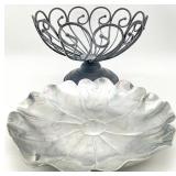 Metal Scroll Basket & McClelland Barclay Flower