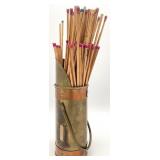 Vintage Brass & Copper Match Holder w/ Striker