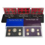 Five US Proof Coin Sets 1980-1984
