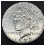 1935-S US Peace Silver Dollar