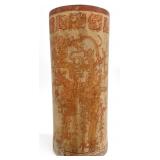 Vintage Ancient Mayan Style Pottery Vase