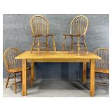 5.5ft Dining Table w/ 4 Chairs