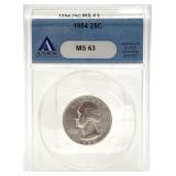 1962 ANCACS MS-62 Silver Washington Quarter