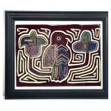 Hand Stitched Mola Textile Art