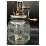 Antique / Vintage Glass Butter Churn