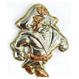Mixed Metal ECU Pirate Pendant Brooch