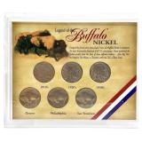 6pc Legend of the Buffalo Nickel Set