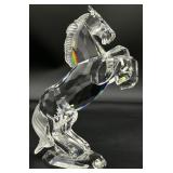 Swarovski Crystal Rearing Horse Stallion