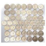 50 High Grade Silver Mercury Dimes