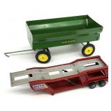 Vtg Matchbox Car Transporter & John Deer Wagon