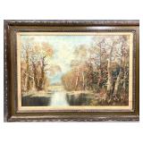 Large Vintage Landscape Oil Painting