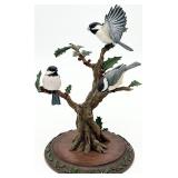Danbury Mint Winter Trio Bird Sculpture