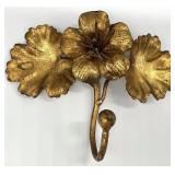 Gilt Toleware Floral Wall Hook