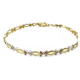 10K Gold & White Gold Bracelet