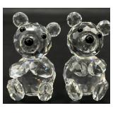 Pair Of Swarovski Crystal Bear Figurines
