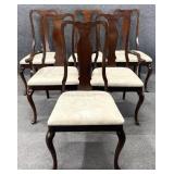 Group of 6 Cherry Dining Chairs