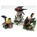 3 Lenox Porcelain Bird Figurines
