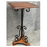 Metal & Oak Tone Plant Stand