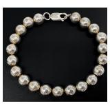 Sterling Silver Beaded Bracelet